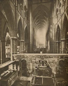 Rood Screen Prints: The Abbeys Grand Interior: Looking West from the Chapel of the Confessor, c1935