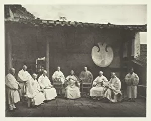 Abbot Collection: The Abbot and Monks of Kushan, c. 1868. Creator: John Thomson