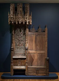 Furniture And Woodwork Prints: Abbots Stall, c. 1500-1515. Creator: Unknown