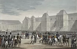 Couche Gallery: The abdication of Napoleon and his departure from Fontainebleau for Elba, 20th April 1814