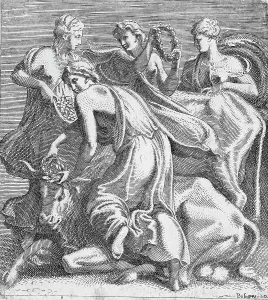 Davent Leon Prints: The Abduction of Europa, mid-16th century. Creator: Leon Davent