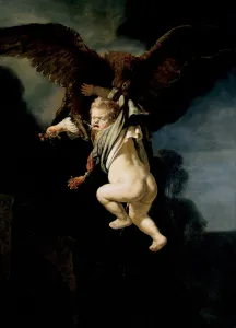 Ganymede Prints: The Abduction of Ganymede, 1635. Artist: Rembrandt van Rhijn (1606-1669)