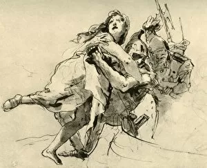 Helen Of Troy Gallery: The Abduction of Helen (?), mid 18th century, (1928). Artist: Giovanni Battista Tiepolo