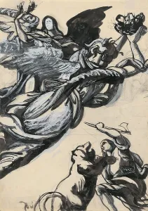 1940 Prints: Abduction by a Monster, 1940-1944. Creator: Jan Novak
