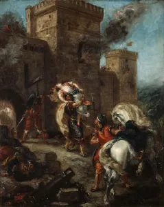 Images Dated 15th August 2005: The Abduction of Rebecca, 1858. Artist: Eugene Delacroix