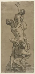 Andrea Andreani Italian Prints: The Abduction of a Sabine Woman. Creator: Andrea Andreani (Italian, about 1558-1610)