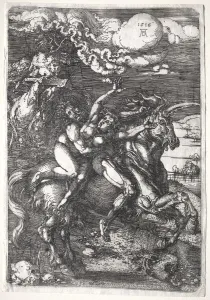 1471 1528 Prints: The Abduction on a Unicorn, 1516. Creator: Albrecht Dürer (German, 1471-1528)