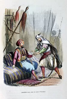 Beauce Gallery: Abdullah Received in the Tent of Ibrahim Pasha, 1818, (c1847). Artist: Jean Adolphe Beauce