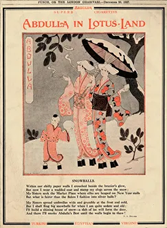 London Charivari Gallery: Abdullas in Lotus-Land - Snowballs, 1927