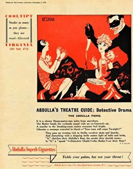 London Charivari Gallery: Abdullas Theatre Guide: Detective Drama - The Abdulla Fiend, 1939
