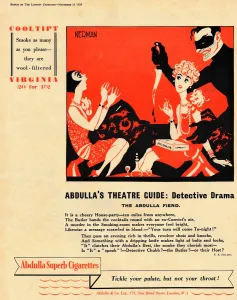 Abdulla Prints: Abdullas Theatre Guide: Detective Drama - The Abdulla Fiend, 1939
