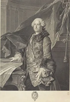 Louis Tocqué Prints: Abel Francois Poisson, Marquis de Marigny. 1761. Creator: Johann Georg Wille