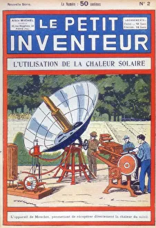 Halftone Gallery: Abel Pifres solar-powered printing press, c1894 ([c1927)