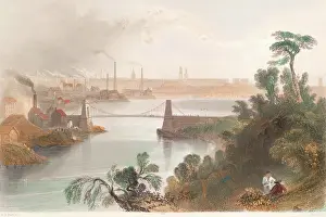 Aberdeen Prints: Aberdeen - Views - Aberdeen from the Chain Bridge, 1837. Creator: Unknown