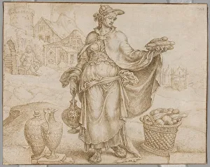 Maerten Heemskirck Prints: Abigail, c. 1560. Creator: Maerten van Heemskerck