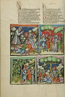 Abimelech Gathering Support: Jotham's Comparison: The Trees Choosing a King... about 1400-1410. Creator: Unknown