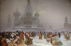 Vassal Gallery: The Abolition of Serfdom in Russia, 1914. Artist: Mucha, Alfons Marie (1860-1939)