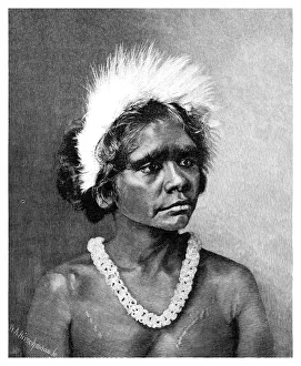 An Aboriginal Woman, 1886. Artist: WA Hirschmann