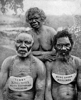 Images Dated 24th November 2007: Three Aborigines from the coast tribes above Brisbane, Australia, 1922