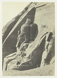 Sculptures Gallery: Abou Simbel, Nubia, 1857. Creator: Francis Frith