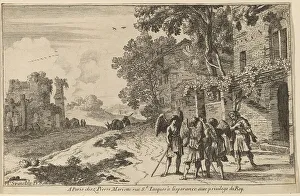 Swanevelt Herman Van Prints: Abraham and the Three Angels. Creator: Herman van Swanevelt