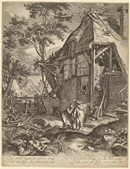 Bloemaert Abraham Prints: Abraham Casting Out Hagar, 1603. Creator: Jacob Matham