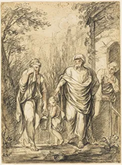 Ishmael Prints: Abraham Casting out Hagar and Ishmael, 1750/1788. Creator: Jean-Pierre-Antoine Tassaert