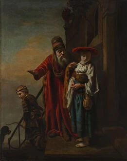 Banish Gallery: Abraham Dismissing Hagar and Ishmael, 1653. Creator: Nicolaes Maes