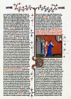 George F Warner Prints: The Call of Abraham, early 15th century