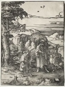 Abraham Going to Sacrifice Isaac, 1517-1519. Creator: Lucas van Leyden (Dutch, 1494-1533)