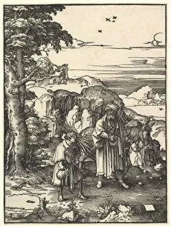 Abraham Collection: Abraham Going to Sacrifice Isaac, 1517-19. Creator: Lucas van Leyden