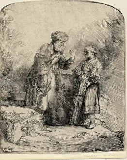 Sacrifice Prints: Abraham and Isaac, 1645. Creator: Rembrandt Harmensz van Rijn