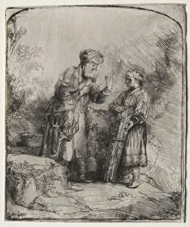 Abraham and Isaac, 1645. Creator: Rembrandt van Rijn (Dutch, 1606-1669)