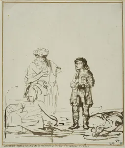 Pen On Paper Prints: Abraham and Isaac. Creator: Gerrit Willemsz Horst