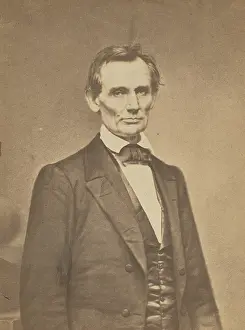 Commander Prints: Abraham Lincoln, 1860. Creator: Mathew Brady