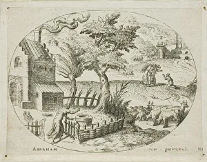 Delaune Etienne Prints: Abraham Receiving the Three Angels, n. d. Creator: Etienne Delaune
