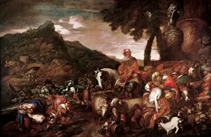 Canaanite Gallery: Abraham on the Road to Canaan, 1650-1660. Artist: Castiglione, Giovanni Benedetto (1610-1665)