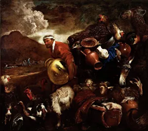 Castiglione Prints: Abraham on the way to Canaan. Creator: Castiglione, Giovanni Benedetto (1610-1665)
