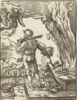 Altdorfer Albrecht Prints: Abraham's Sacrifice, in or after 1520. Creator: Albrecht Altdorfer