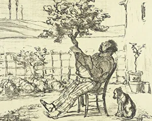 Un Abri à la campagne, 1856. Creator: Honore Daumier