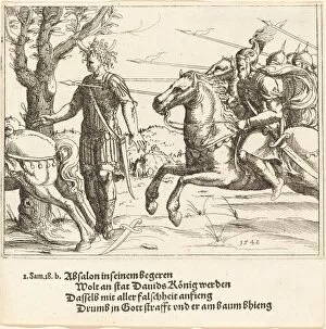 Augustin Hirschvogel Gallery: Absalom Slain by Joab, 1548. Creator: Augustin Hirschvogel