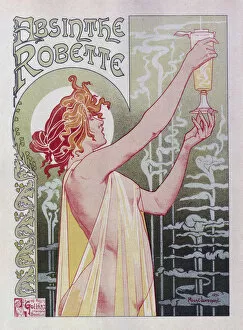 Absinth Collection: Absinthe Robette (Poster), 1896. Artist: Privat-Livemont, Henri (1861–1936)