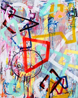 Turquoise Collection: Abstract Art 116. Creator: Bandji Fall