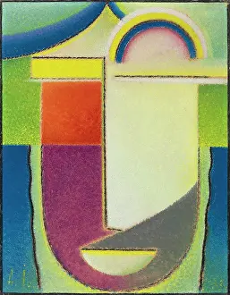Javlensky Prints: Abstract Head: Easter, 1933. Creator: Javlensky, Alexei, von (1864-1941)