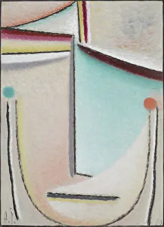 Javlensky Prints: Abstract Head: Pink-Light Blue, 1929. Creator: Javlensky, Alexei, von (1864-1941)