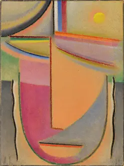 Colourfulness Prints: Abstract Head: September, 1927. Creator: Javlensky, Alexei, von (1864-1941)