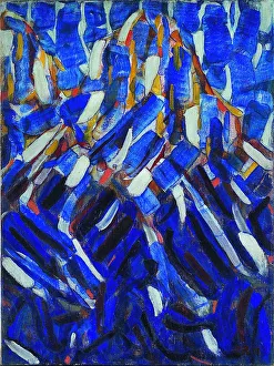 Abstraction (the Blue Mountain), 1912. Artist: Rohlfs, Christian (1849-1938) Abstraction (the Blue Mountain), 1912. Artist: Rohlfs, Christian (1849-1938)