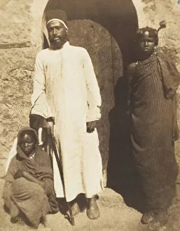 Slaves Collection: Abu Nabut and Negro Slaves in Cairo, April 22, 1852. Creator: Ernest Benecke