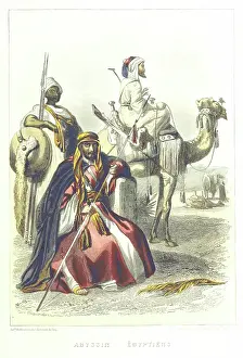 Headdresses Prints: Abyssinian - Egyptians, 1858. Creators: Rouargue Brothers