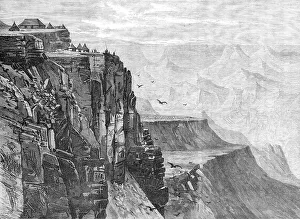 Huts Prints: The Abyssinian Expedition: view from a point near the King's House